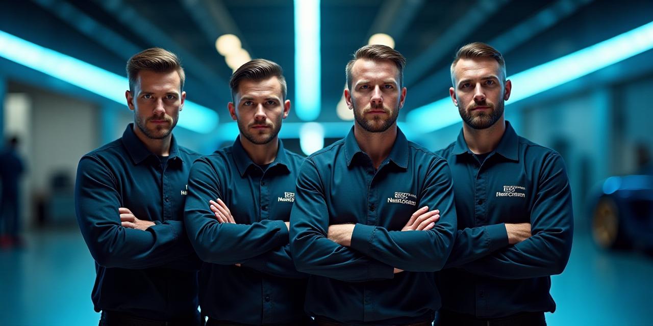 Il team di Nimbus Performance al lavoro nell'officina di Roma